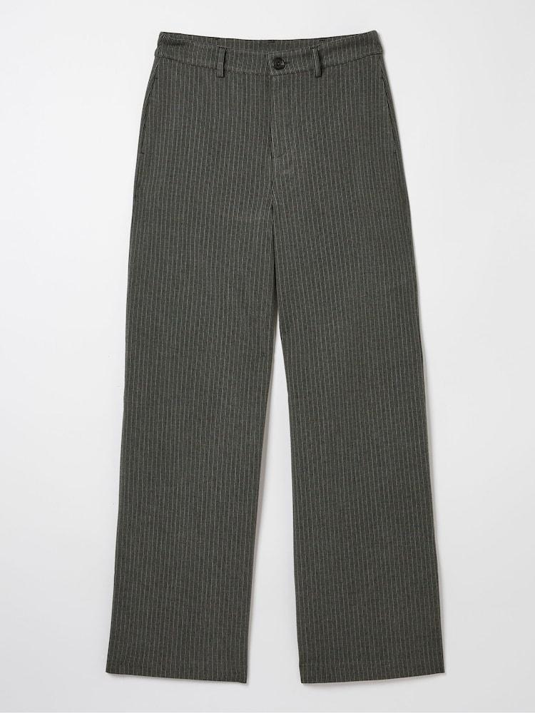 fat face Grey Presley Mini Check Trousers