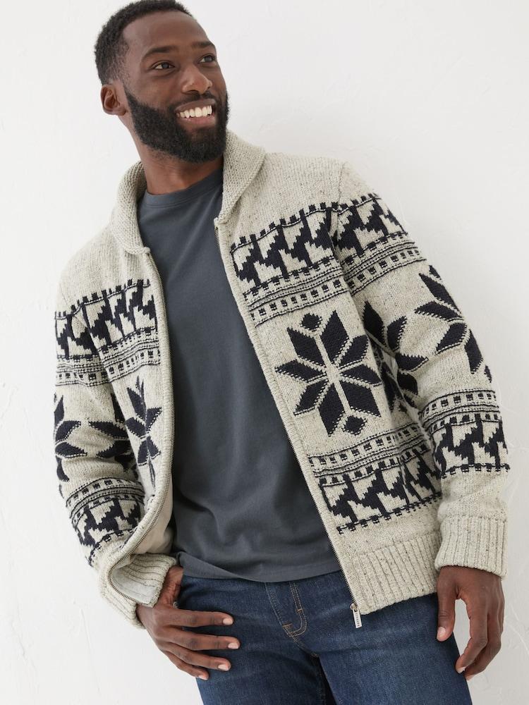 Fat Face Grey Shawl Cardigan