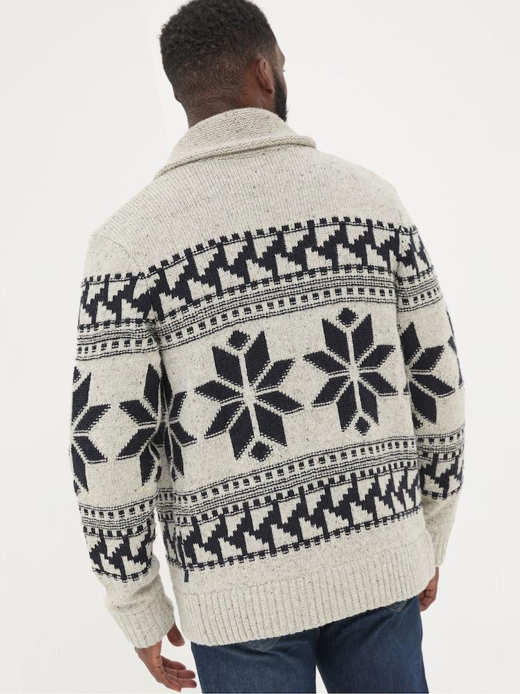 Fat Face Grey Shawl Cardigan