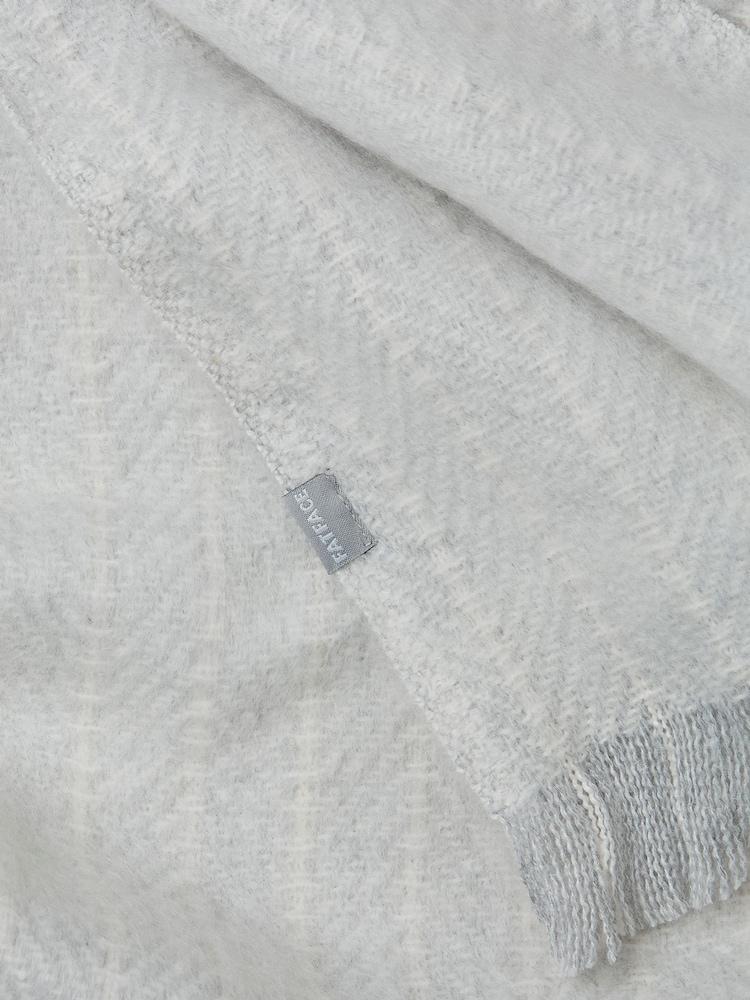 Fat Face Grey Stitch Detail Scarf