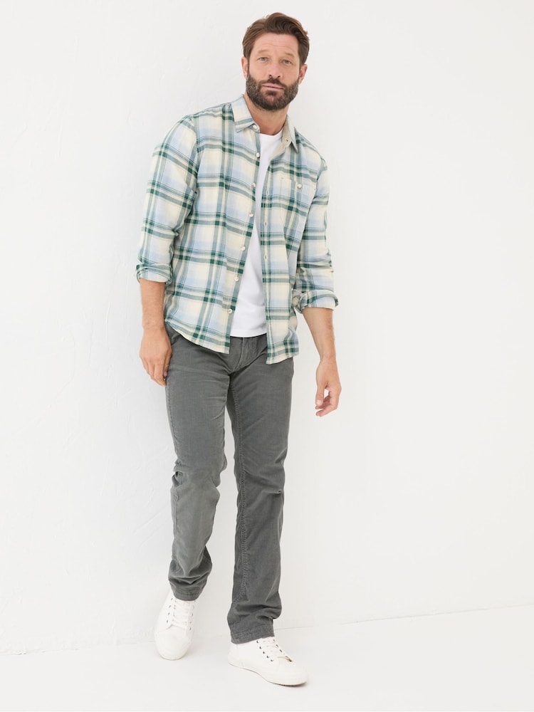 Fat Face Grey Straight Cord Trousers
