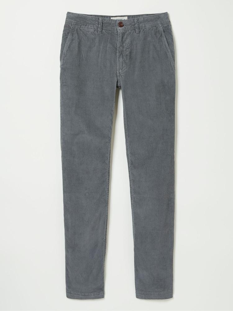 fat face Grey Straight Cord Trousers