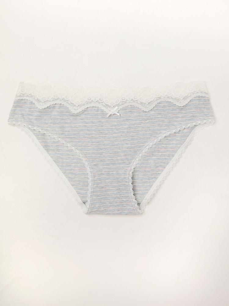 Fat Face Grey Stripe Knickers