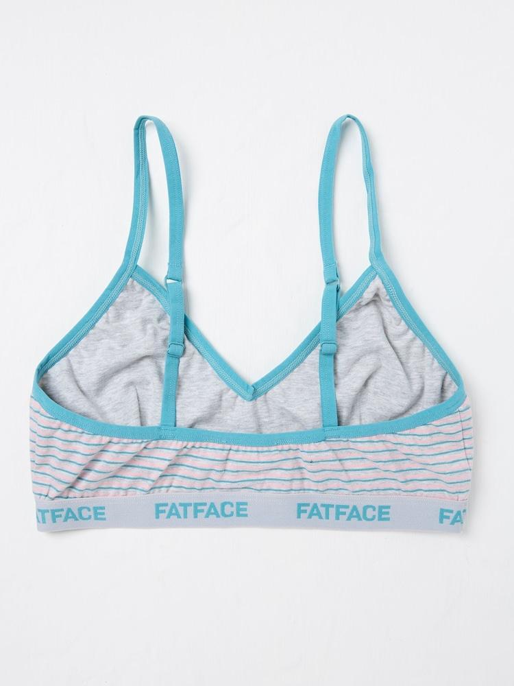 fat face Grey Striped Bralette