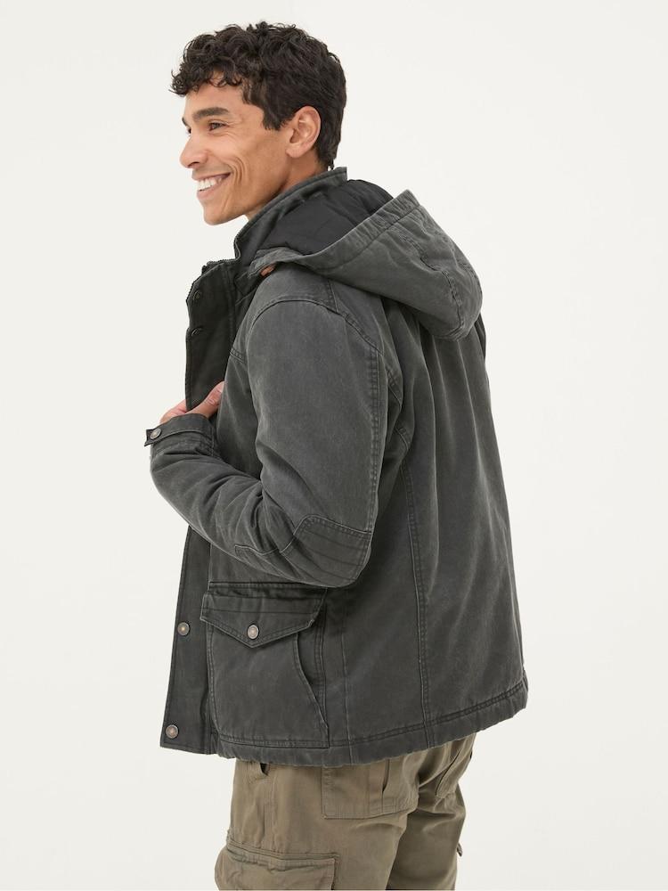 Fat Face Hadley Dark Grey Hooded Jacket