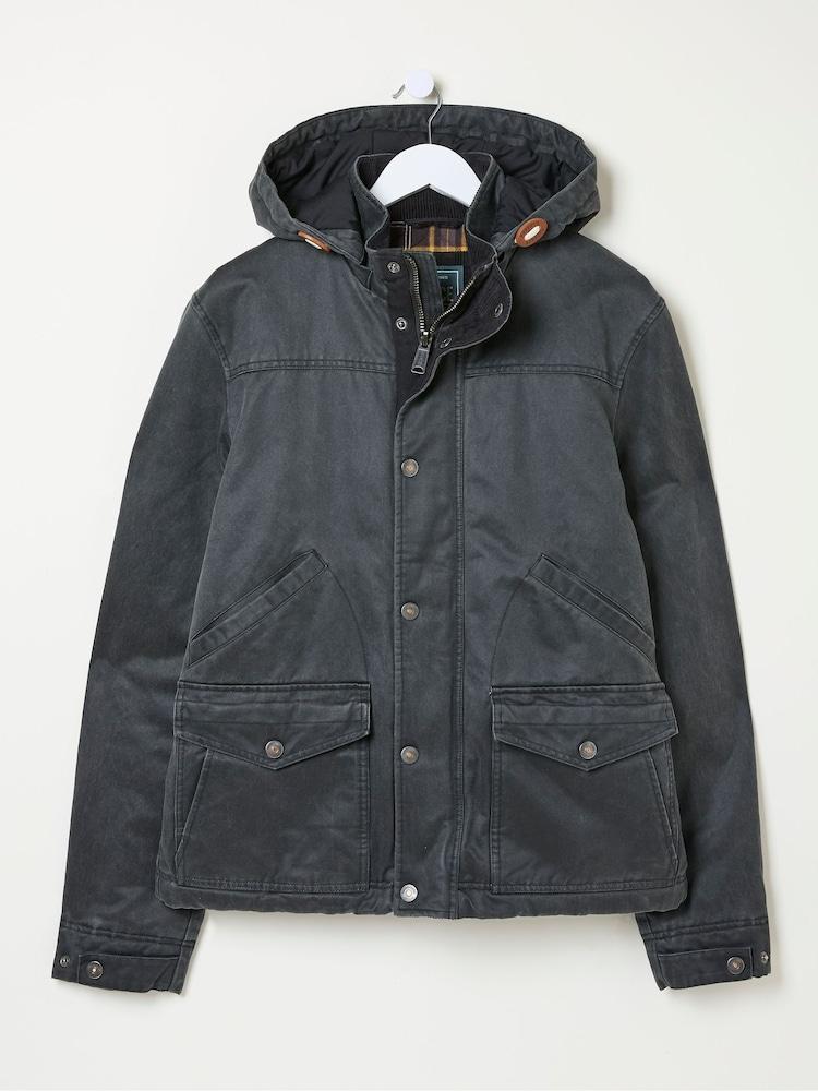 fat face Hadley Dark Grey Hooded Jacket