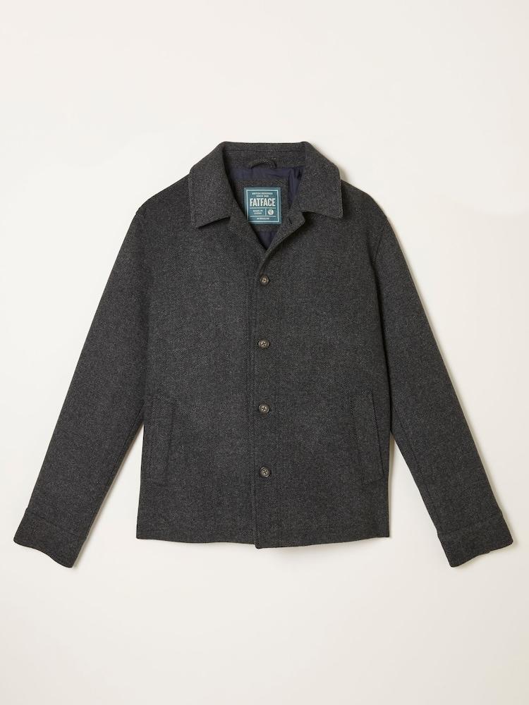 fat face Hadston Dark Grey Wool Mix Jacket