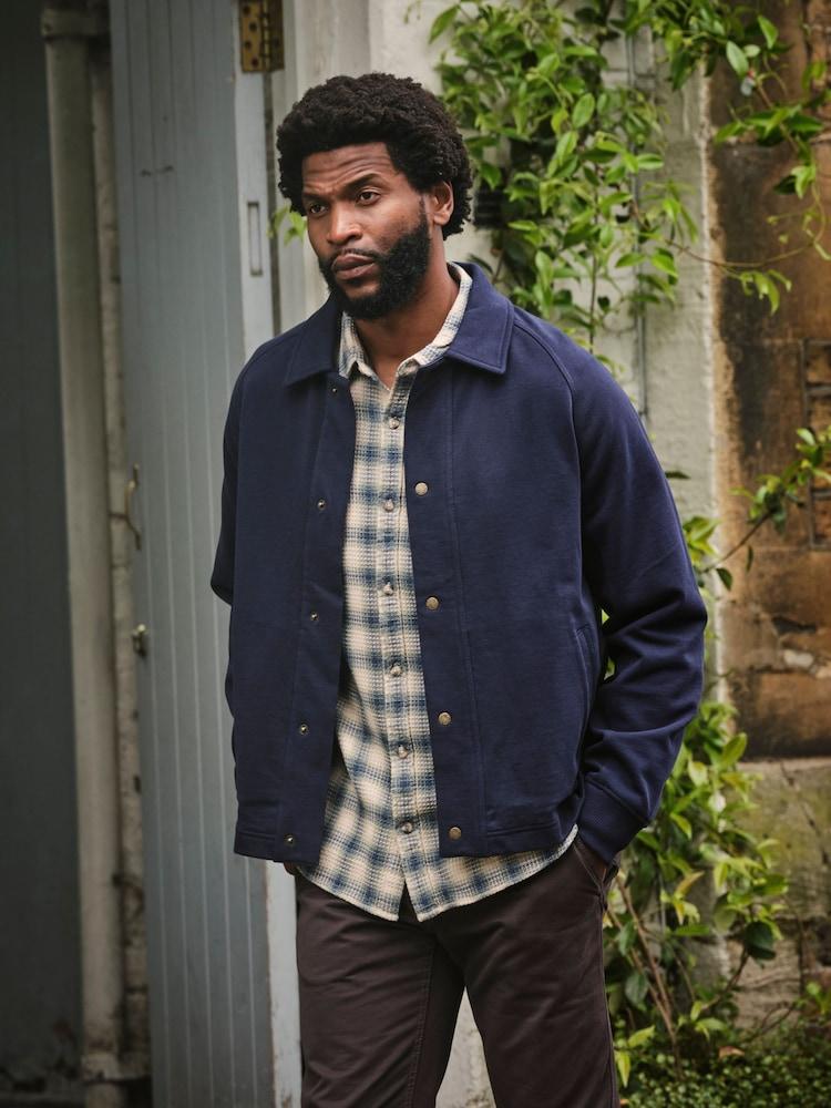 Fat Face Harrington Navy Harrington Sweat Jacket