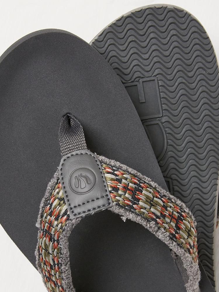 fat face Harris Grey Flip Flop