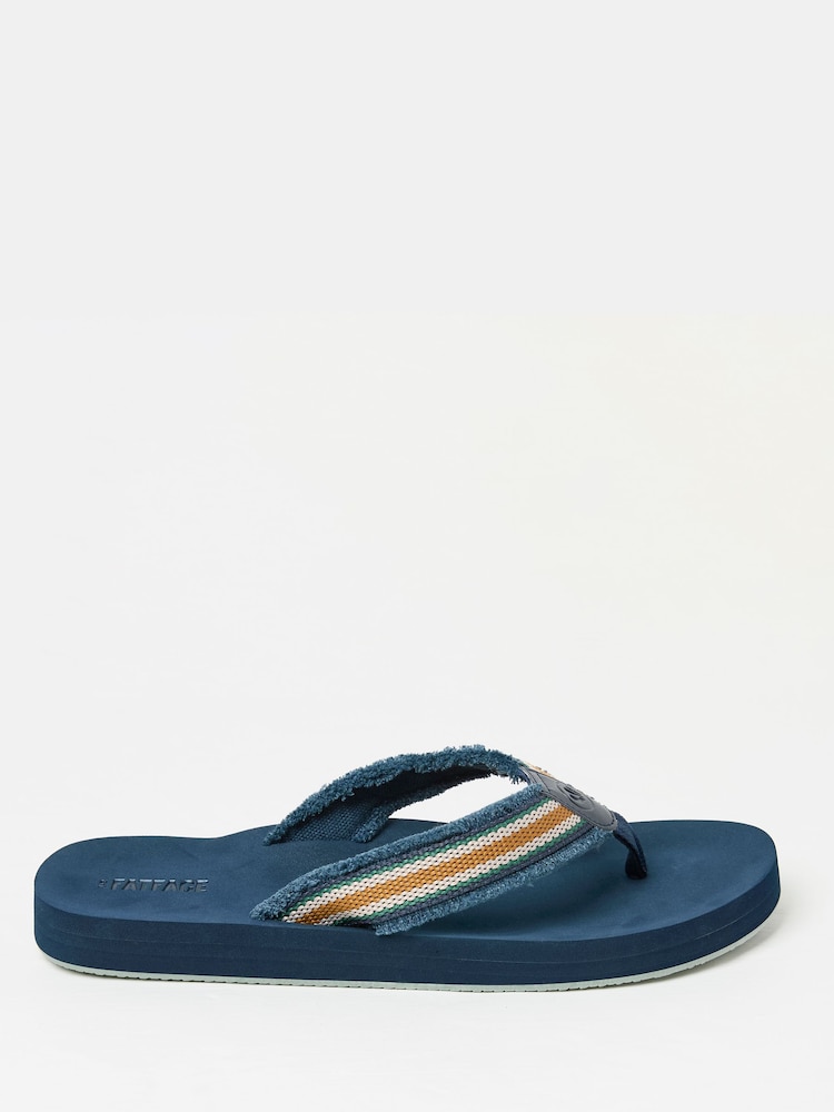 Fat Face Harris Navy Flip Flops