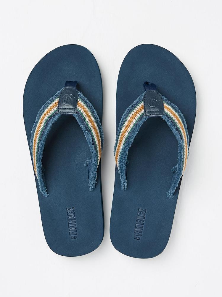fat face Harris Navy Flip Flops