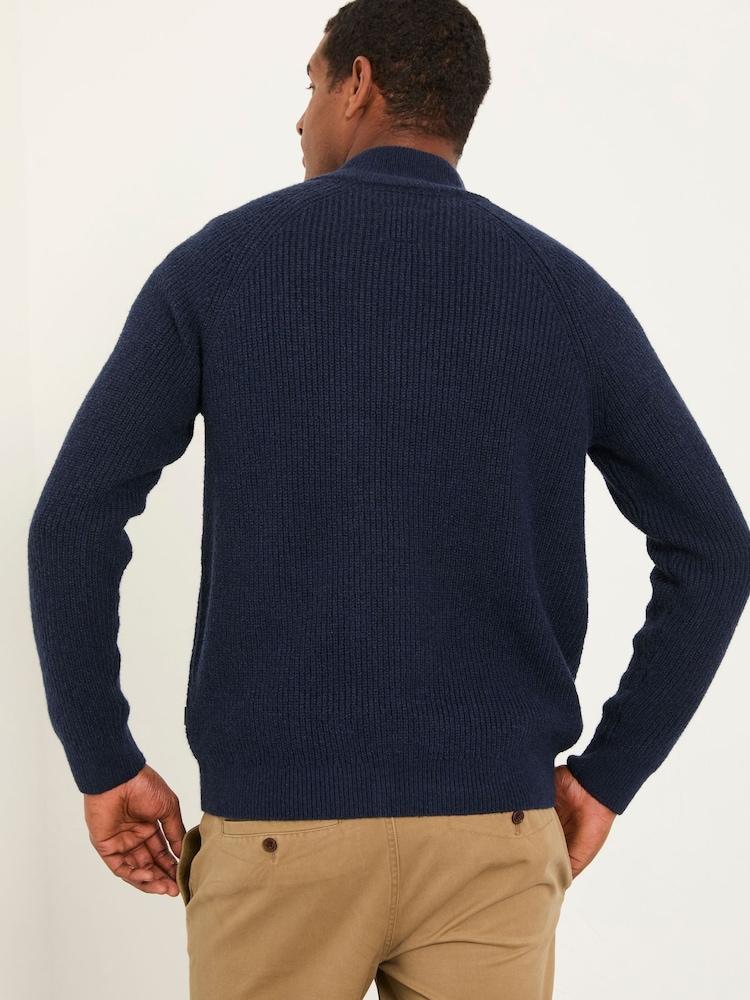 Fat Face Harwick Navy Zip Through Bomber