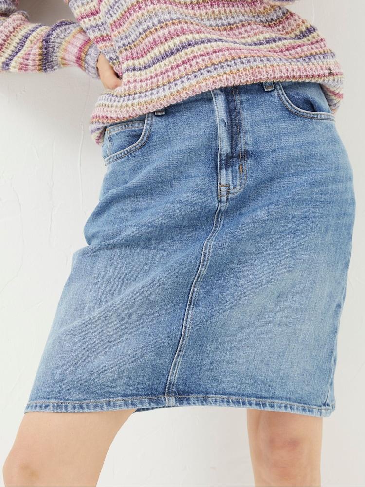 Fat Face Hattie Blue Denim Skirt
