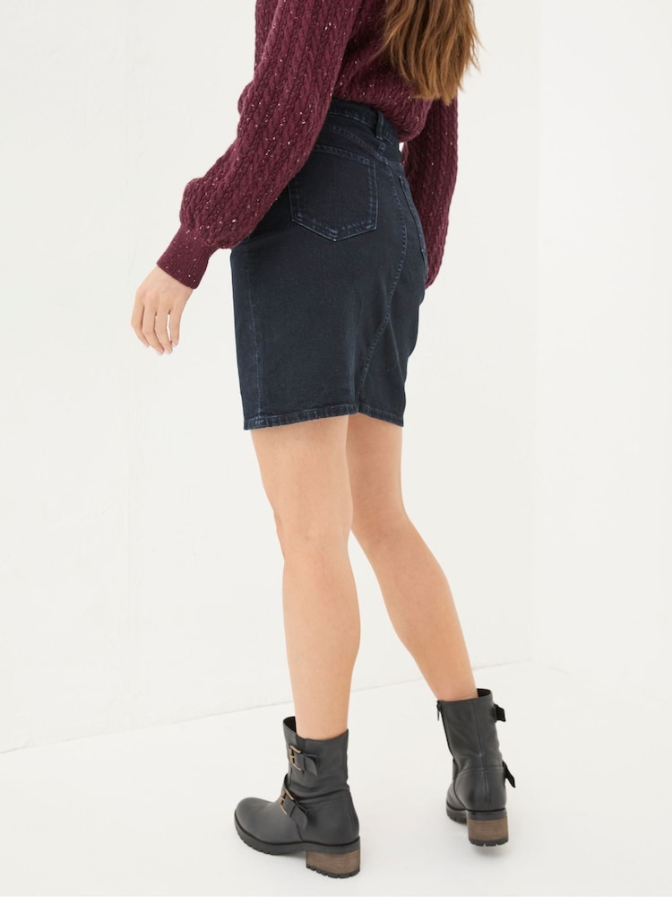Fat Face Hattie Dark Blue Denim Skirt