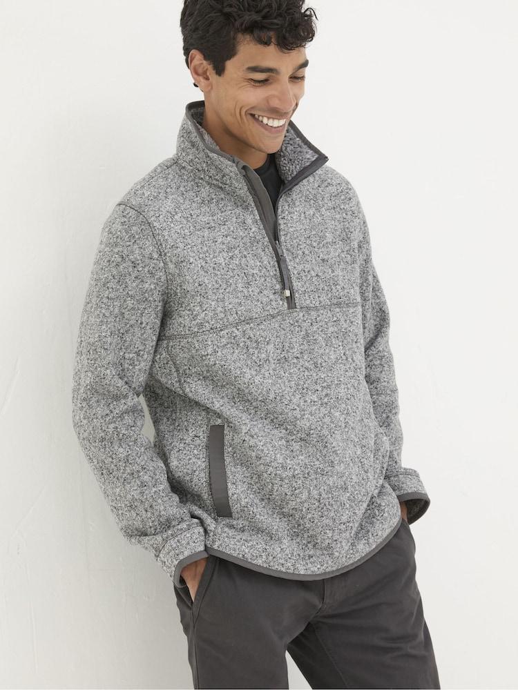 Fat Face Haxby Grey Half Neck Sweatshirt