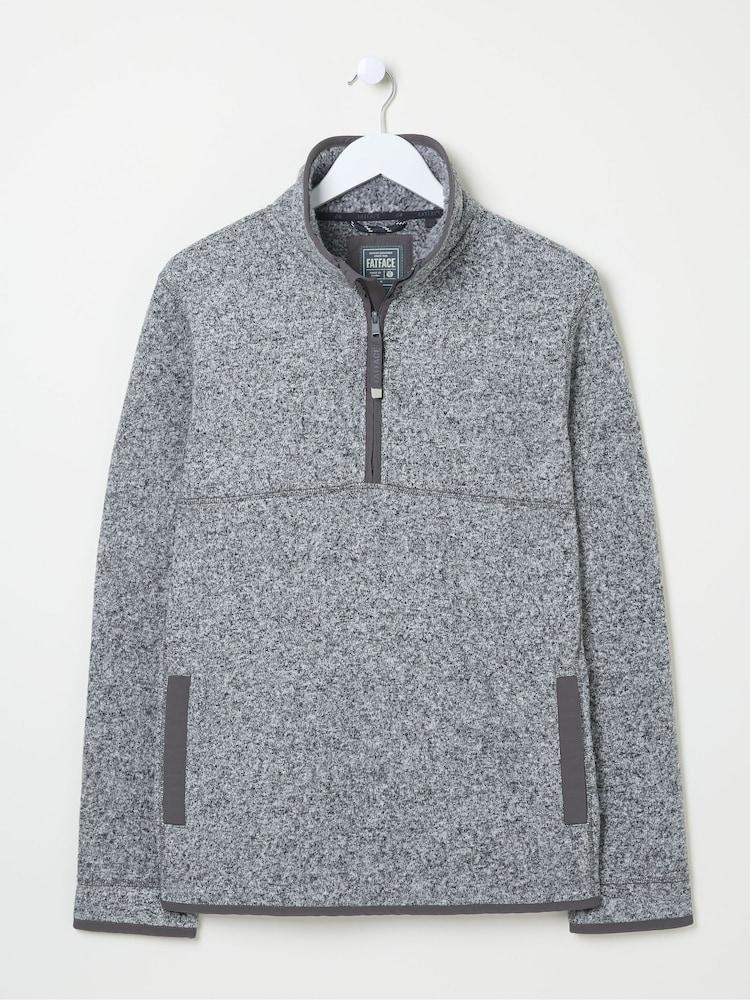 fat face Haxby Grey Half Neck Sweatshirt