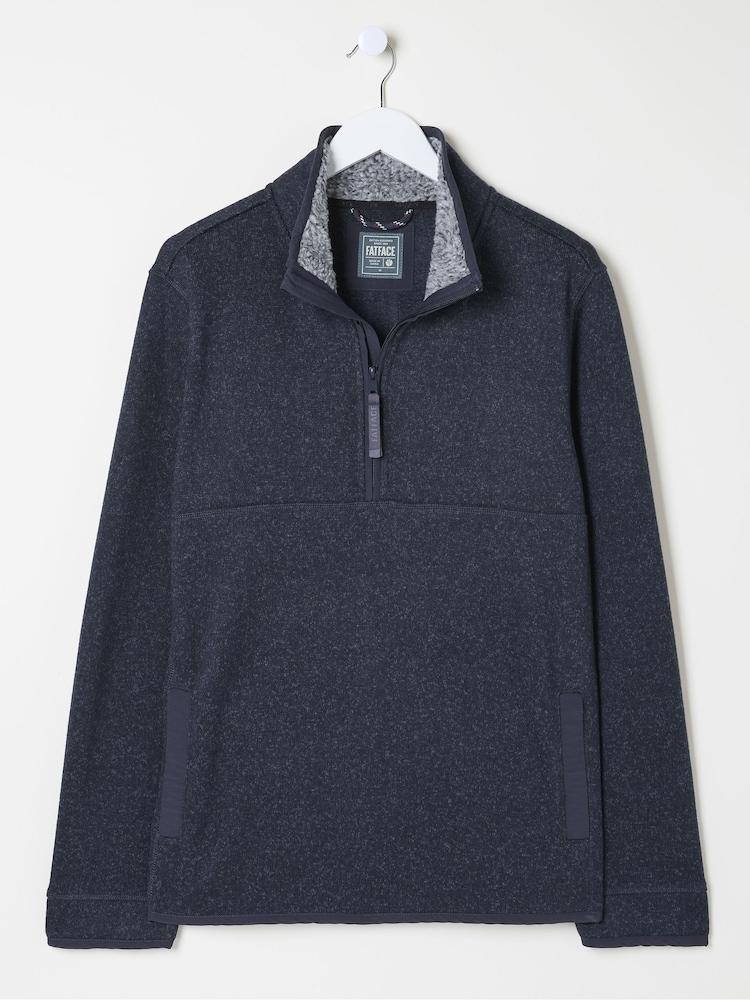 fat face Haxby Navy Blue Half Neck Sweatshirt