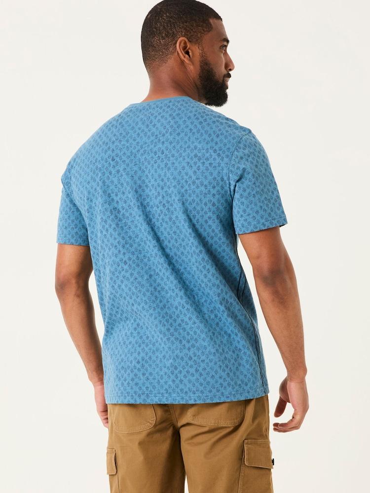 Fat Face Hayle Navy Hayle Block Printed Tshirt