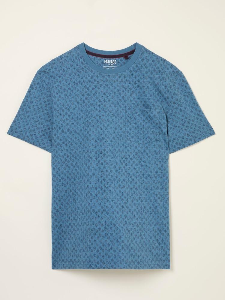 fat face Hayle Navy Hayle Block Printed Tshirt