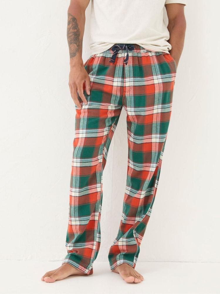 Fat Face Helmsley Orange Check Pyjama Bottoms
