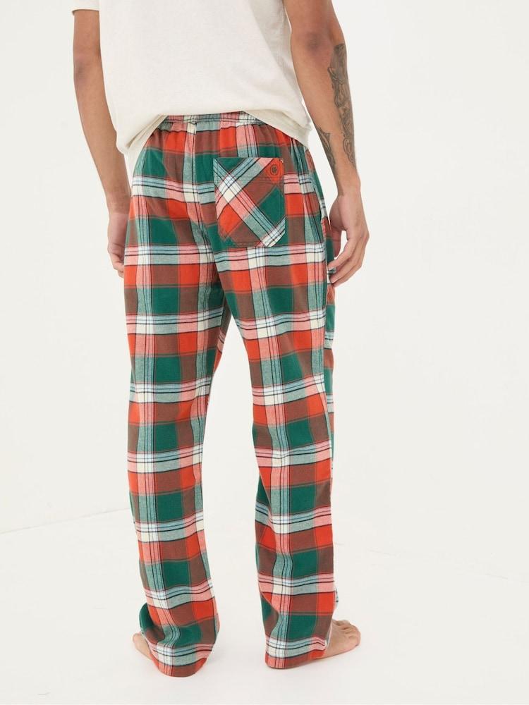 Fat Face Helmsley Orange Check Pyjama Bottoms