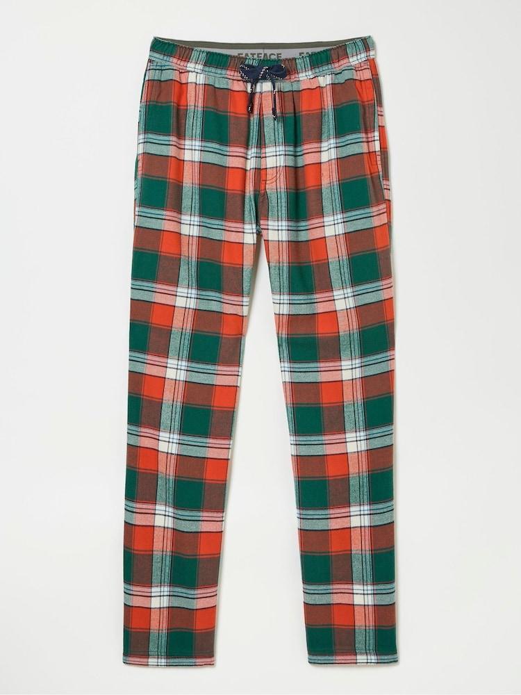 fat face Helmsley Orange Check Pyjama Bottoms