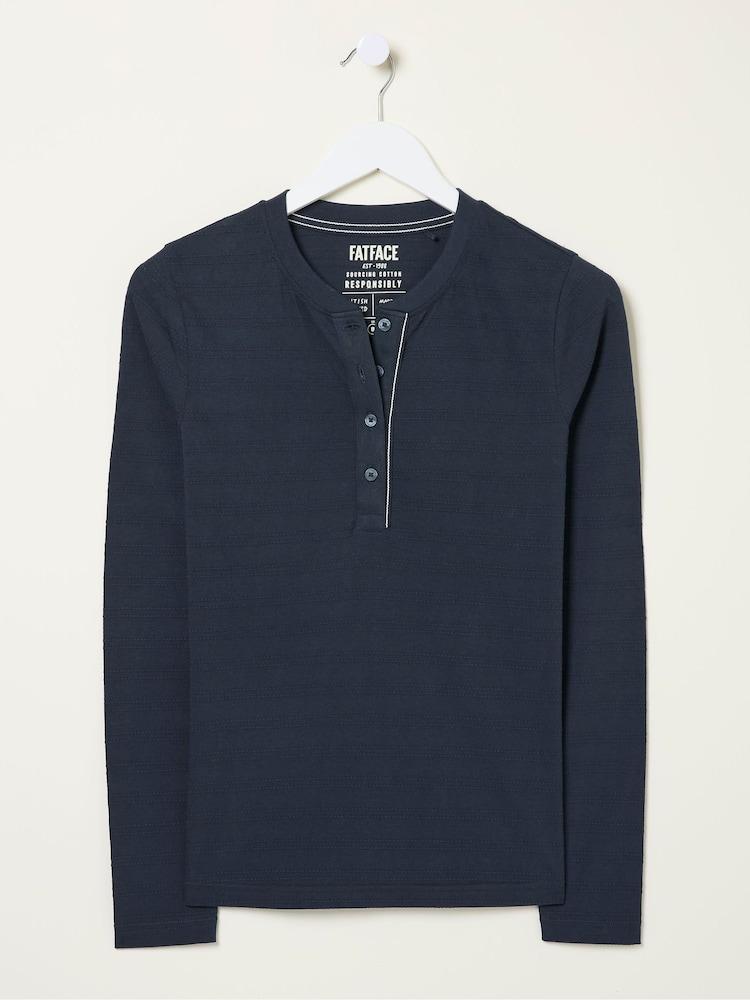 fat face Hettie Blue Rib Henley Top