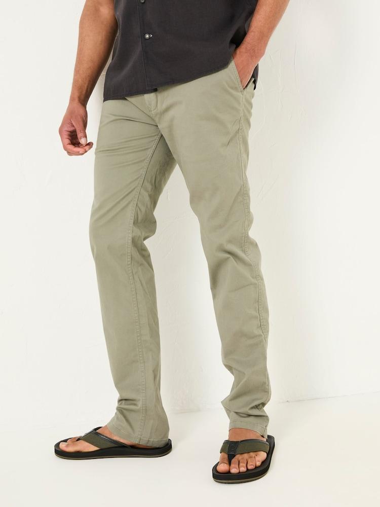 Fat Face Heyshott Khaki Green Slim Chinos