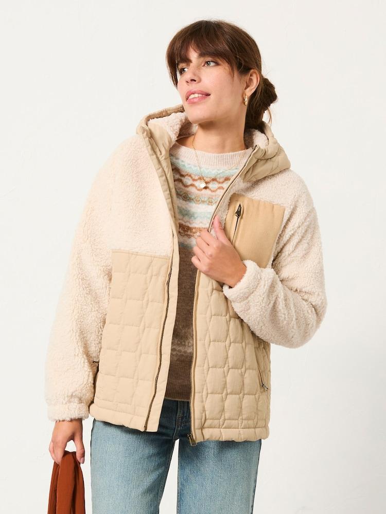 Fat Face Honey Ivory Fleece