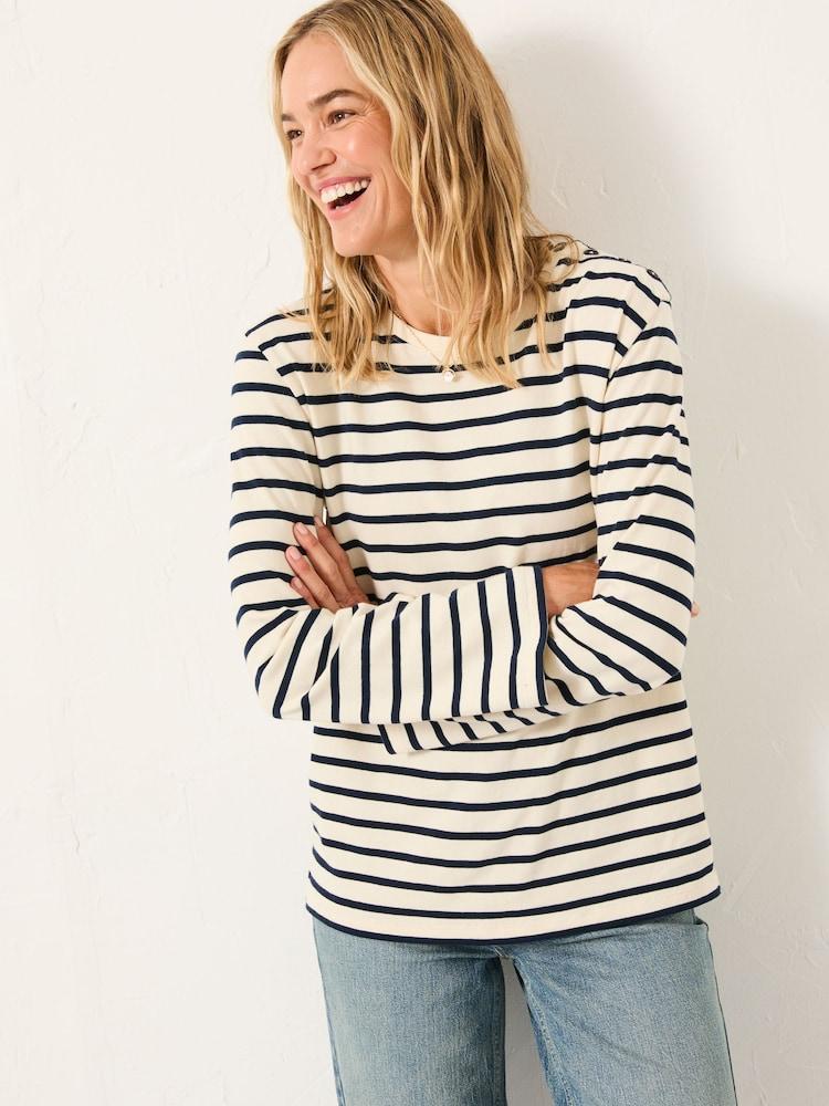 Fat Face Hope Ivory Stripe Top