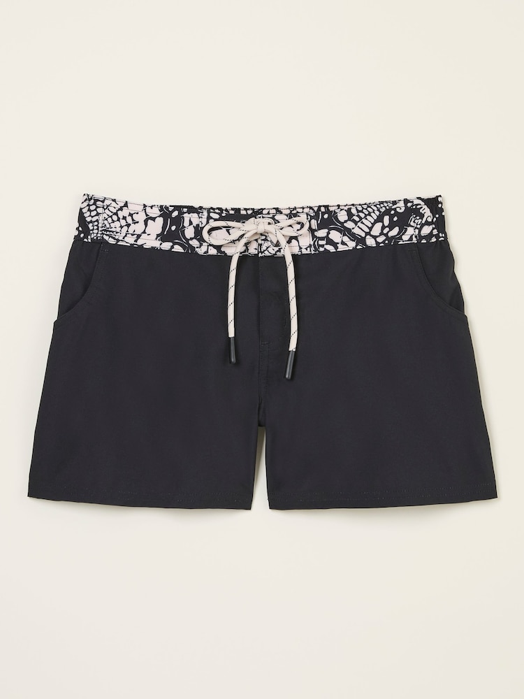 fat face Hove Black Geo Board Shorts