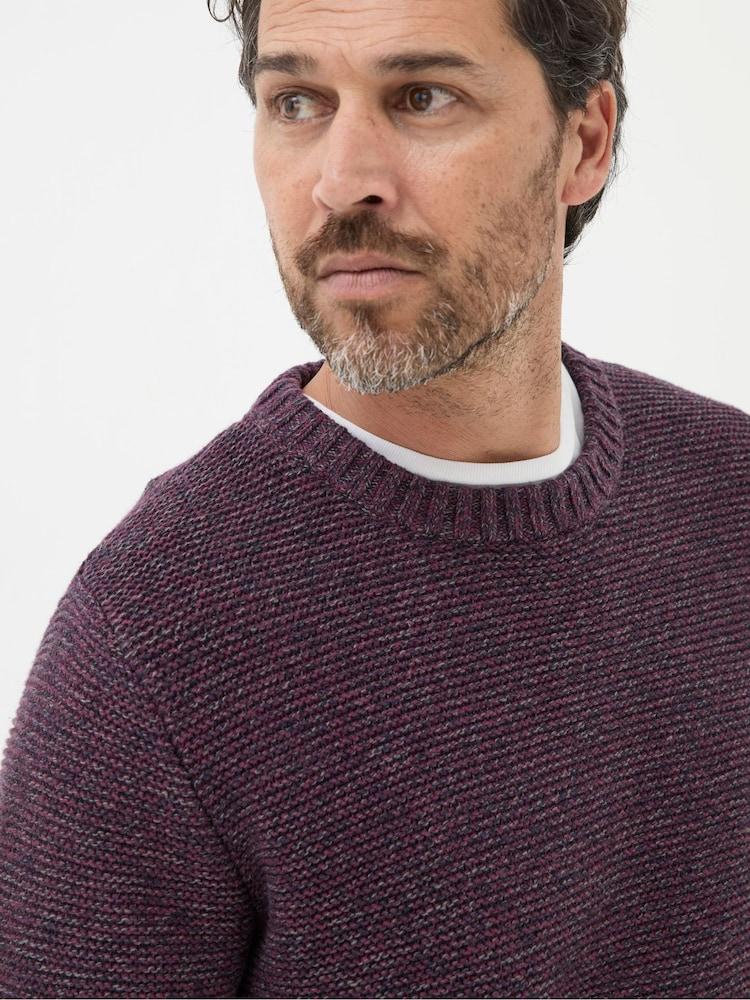 fat face Hove Burgundy Red Crew Neck Jumper