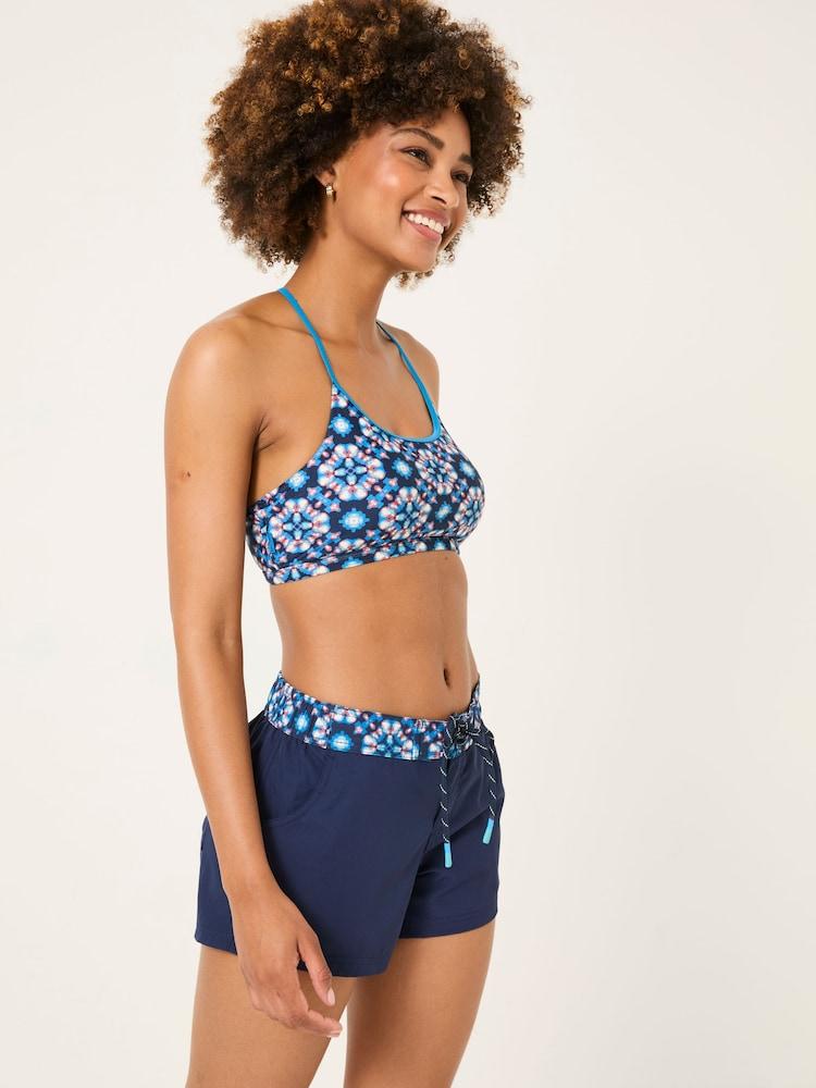 Fat Face Hove Dark Blue Geo Board Shorts