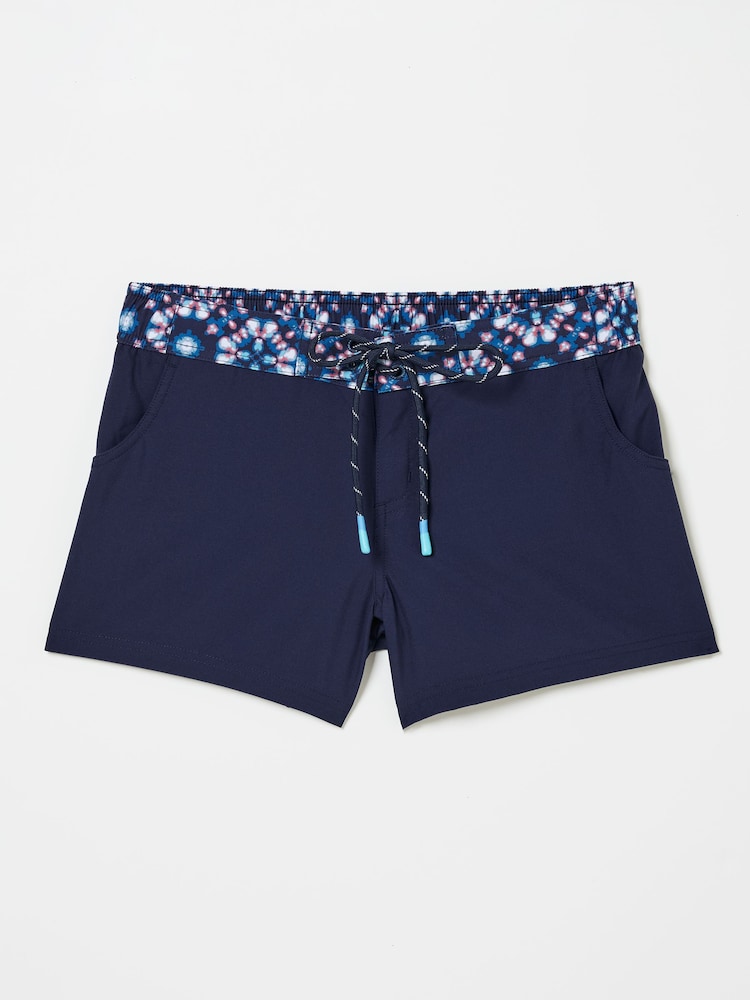 fat face Hove Dark Blue Geo Board Shorts