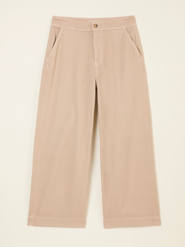 fat face Hove Stone Wide Leg Crop Jeans