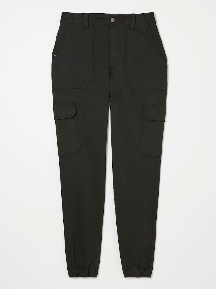 fat face Hythe Black Cargo Trousers