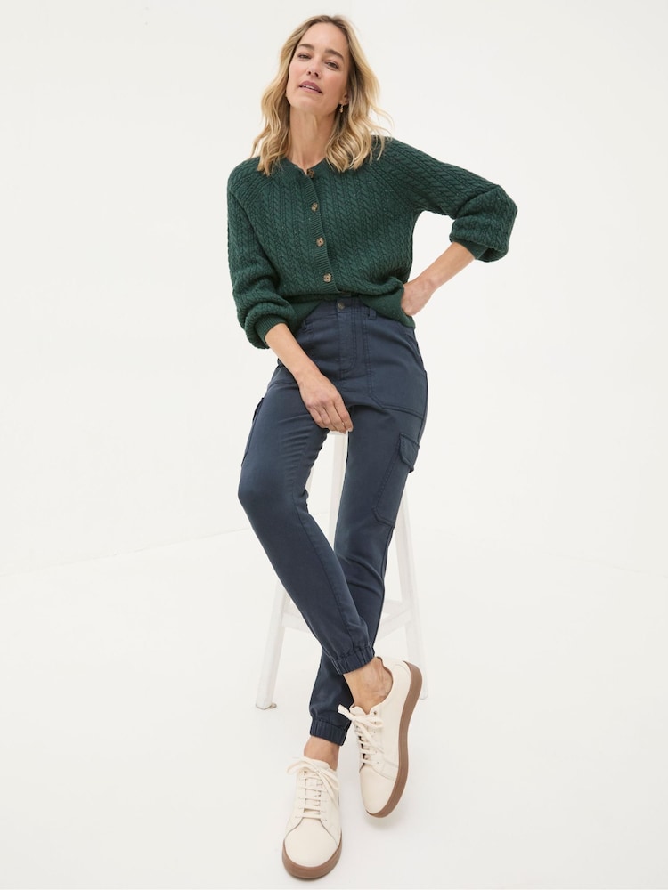 Fat Face Hythe Blue Cargo Trousers