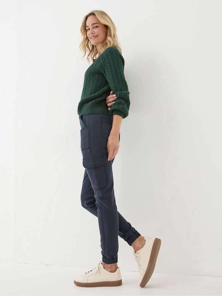 Fat Face Hythe Blue Cargo Trousers