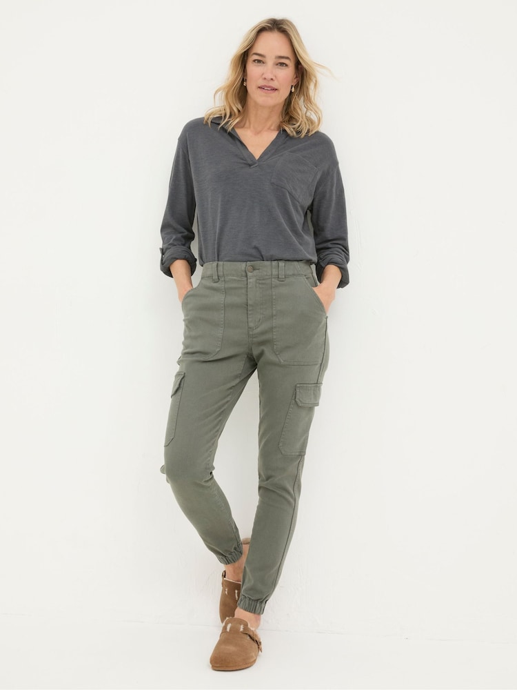 Fat Face Hythe Grey Cargo Trousers