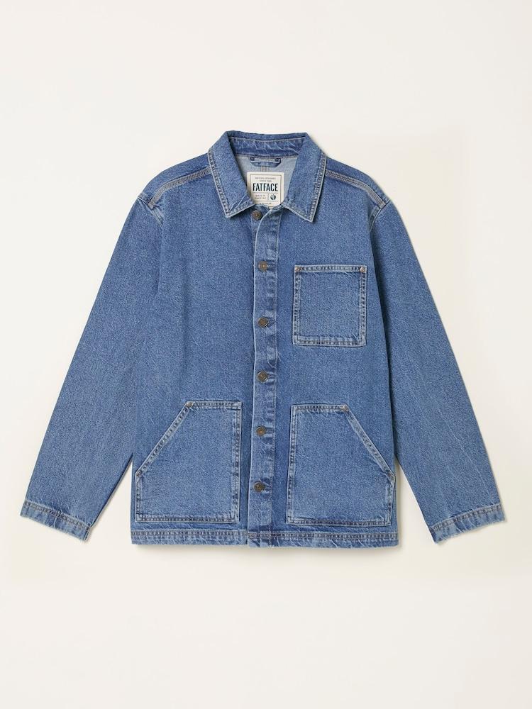 fat face Indigo Blue Denim Worker Jacket
