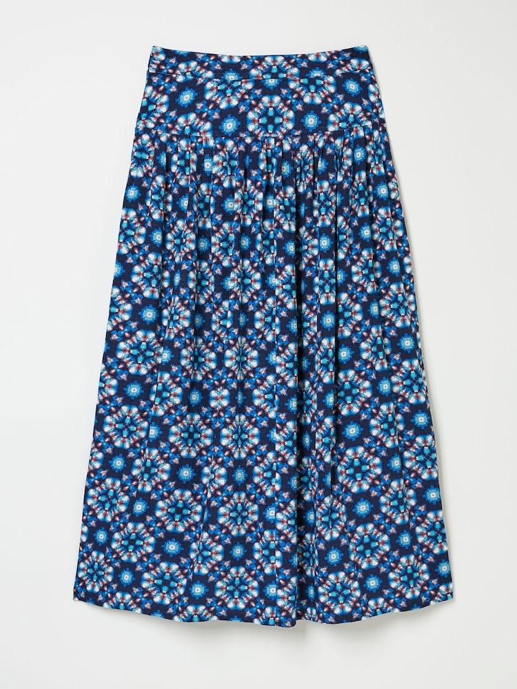 fat face Indigo Blue Jay Midi Skirt