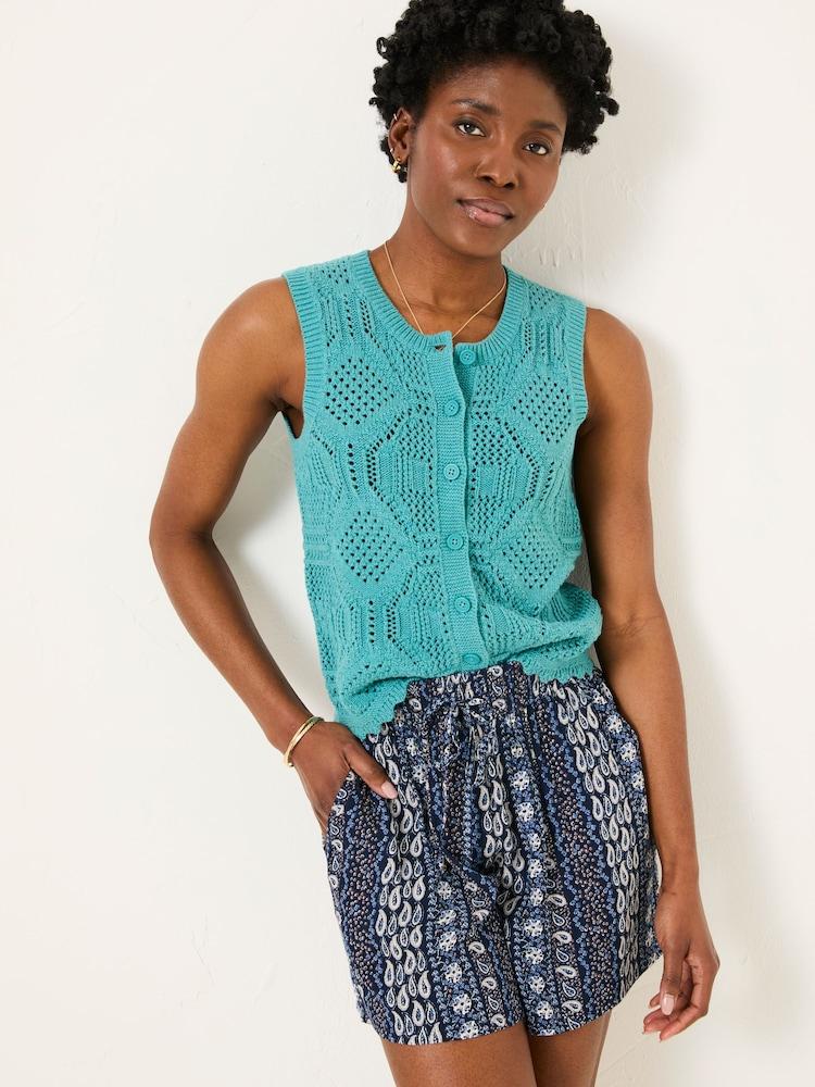 Fat Face Indigo Blue Paisley Flippy Shorts