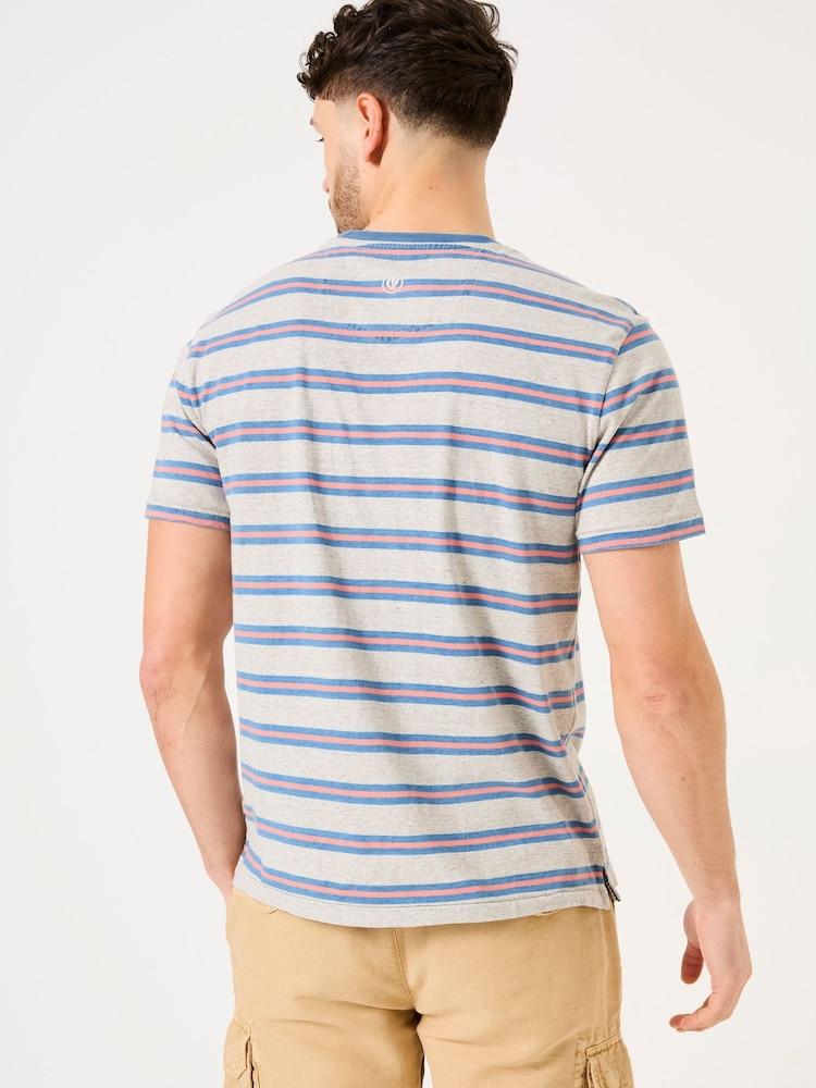 Fat Face Indigo Blue Pocket Stripe Indigo Tee