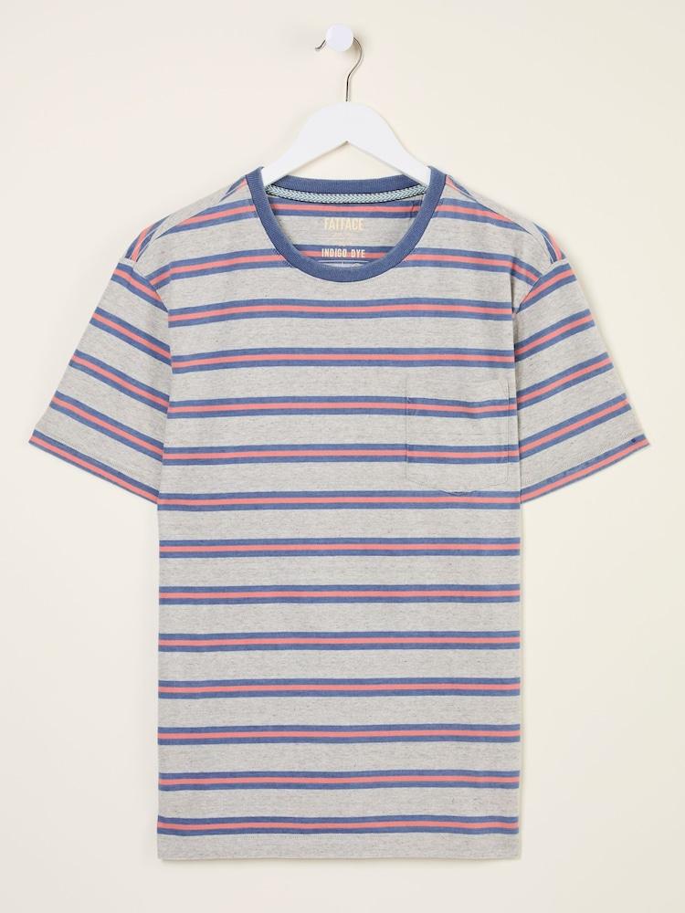 fat face Indigo Blue Pocket Stripe Indigo Tee