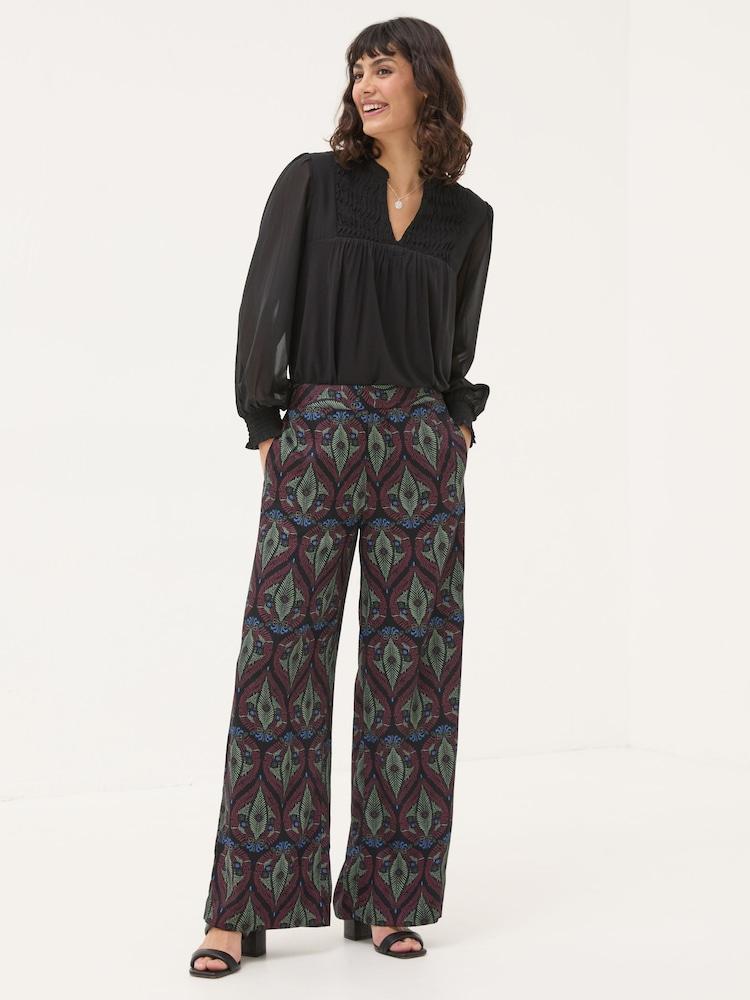 Fat Face Ines Multi Dec Leaf Trousers