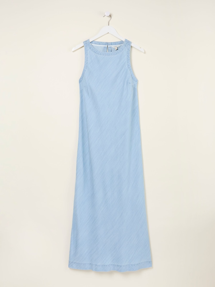 fat face Iris Light Blue Denim Dress