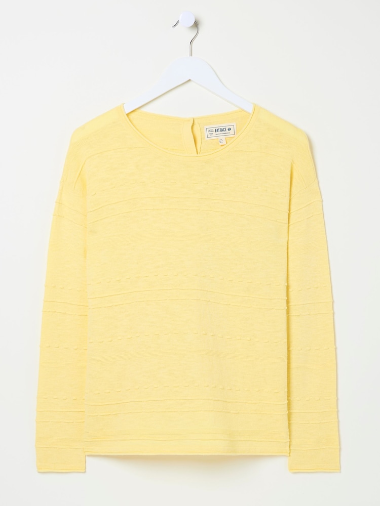 fat face Isabelle Yellow Knitted Jumper