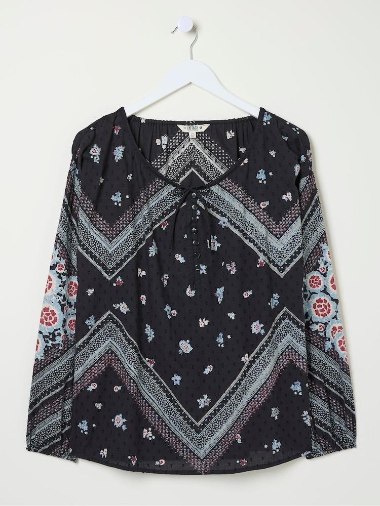 fat face Ishana Black Frontier Blouse
