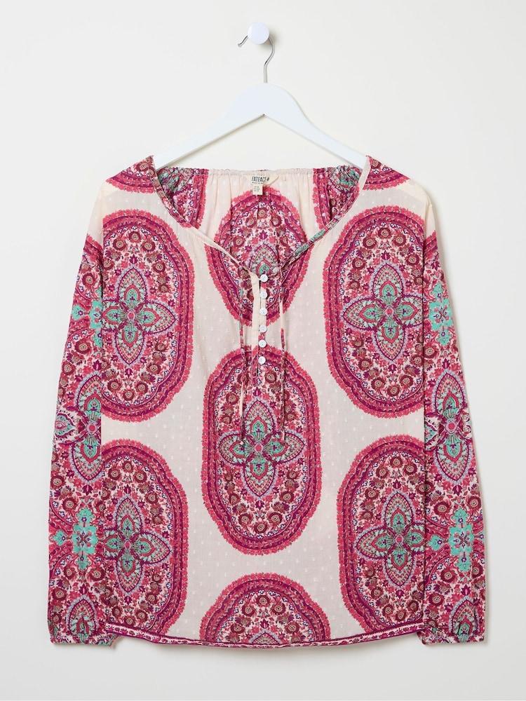 fat face Ishana Purple Detail Paisley Blouse