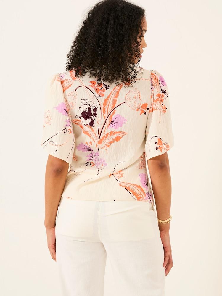 Fat Face Isla Ivory Flute Sleeve Top